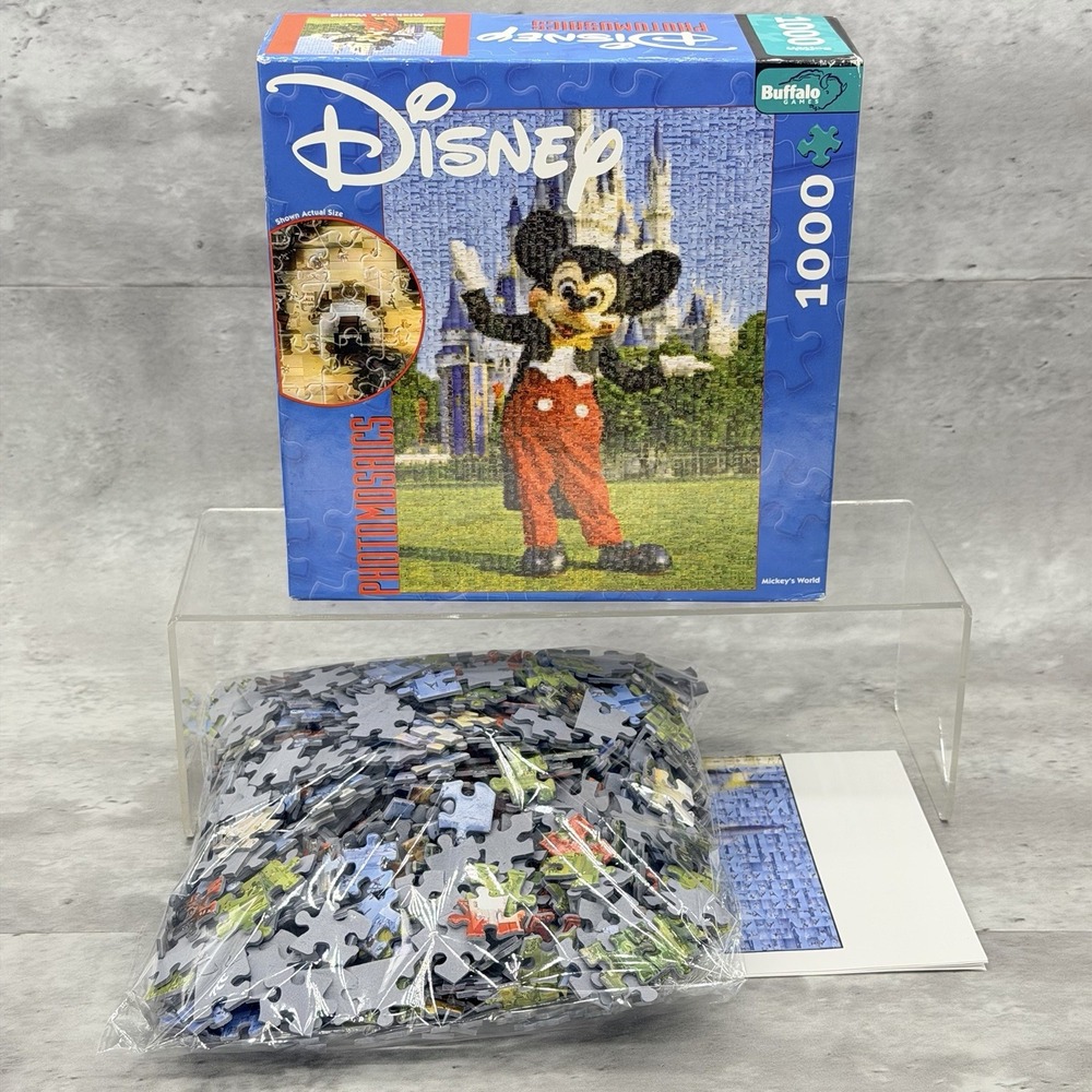 Complete Disney Mickey's World Piece Photomosaics Puzzle Buffalo Games